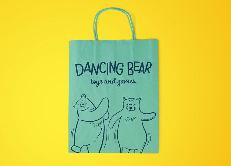 Dancing Bear Portfolio Gift Bag