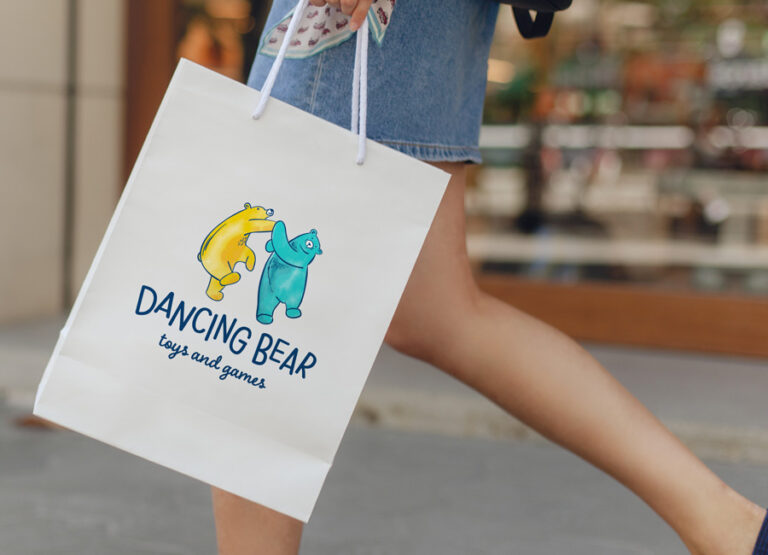 Dancing Bear Portfolio Gift Bag