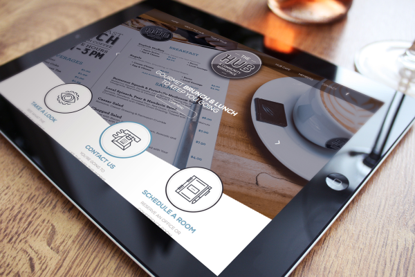 The Martinsburg Hub Website on iPad